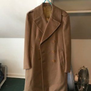 Vintage Full Length Men's Wool "Army Style" coat